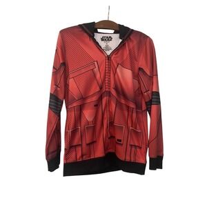 Star Wars First Order Stormtrooper Red‎ Armor Cosplay Zip Up Hoodie XL
